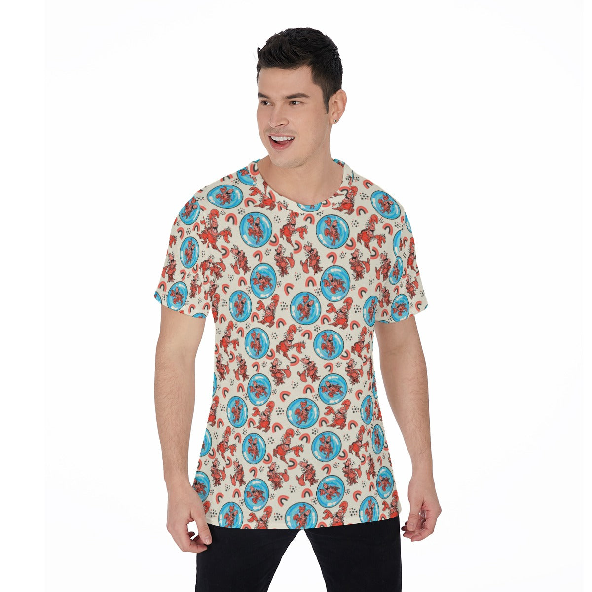 Joyful Crab by the Sea - Men's Short Sleeve T-Shirt