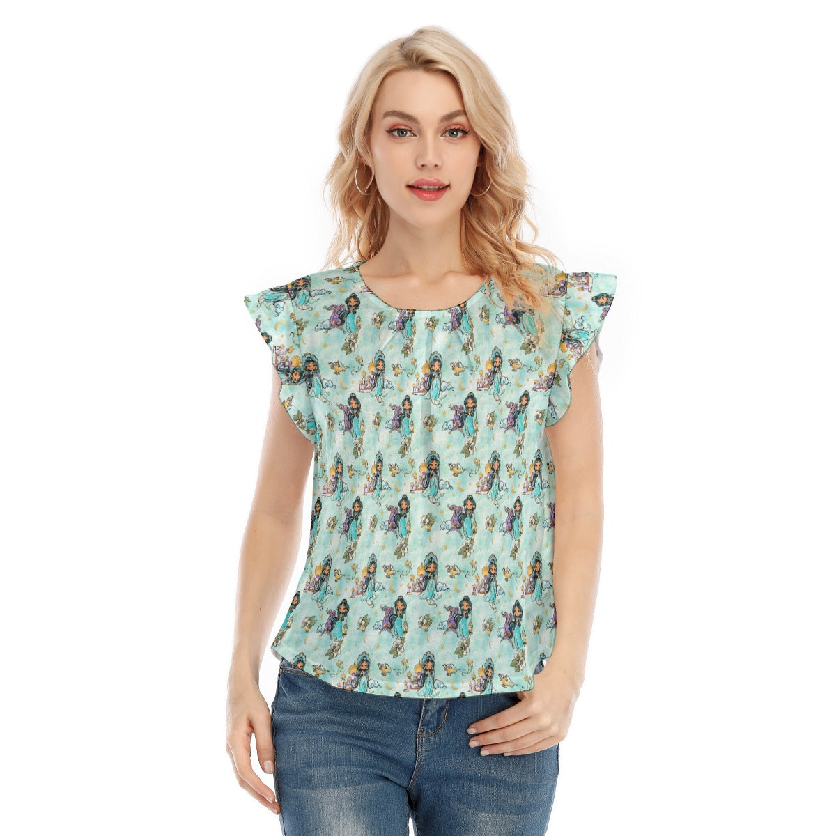 Whimsical Desert Princess - Women’s Flutter Sleeve Top