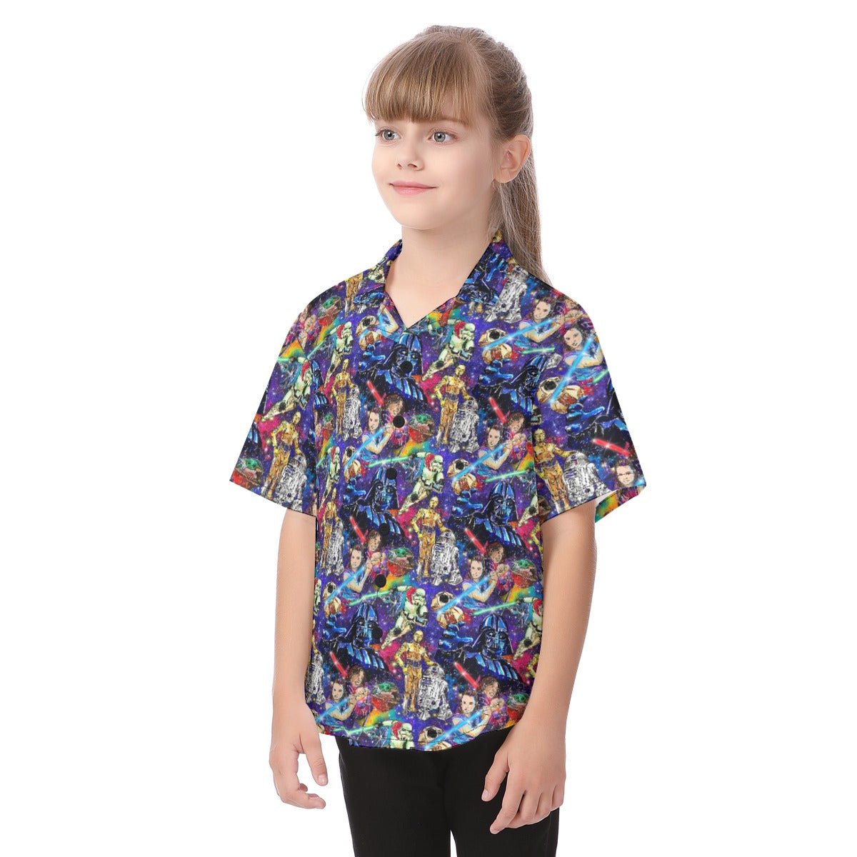 Galaxy Saga - Kid's Hawaiian Button Up Shirt