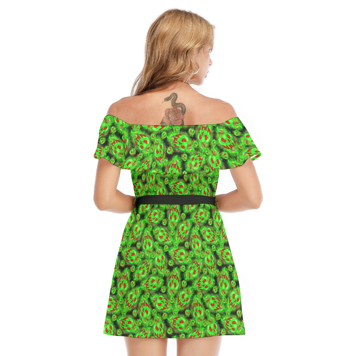 Just One Bite - Women's Off-shoulder Ruffle Dress