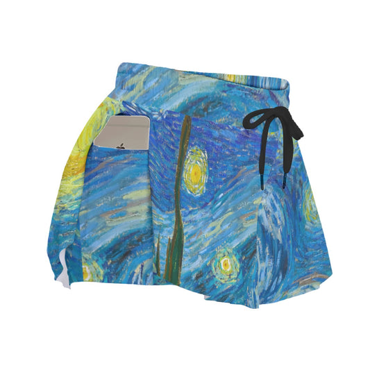 Van Gogh Starry Night - Women's Flowy Pocket Shorts