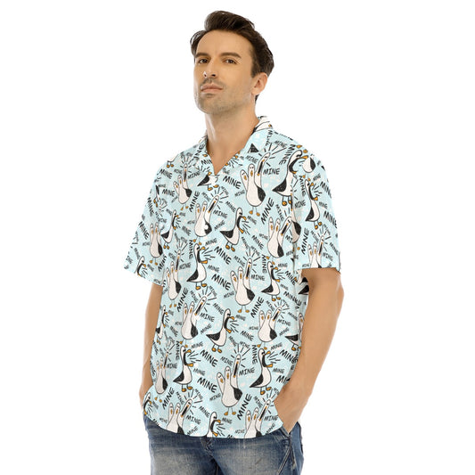 Mine Mine Mine Seagulls - Men's Hawaiian Button Up Shirt