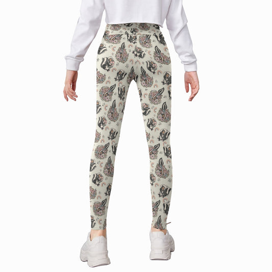 Bashful Blooming Skunk - Kid's Leggings