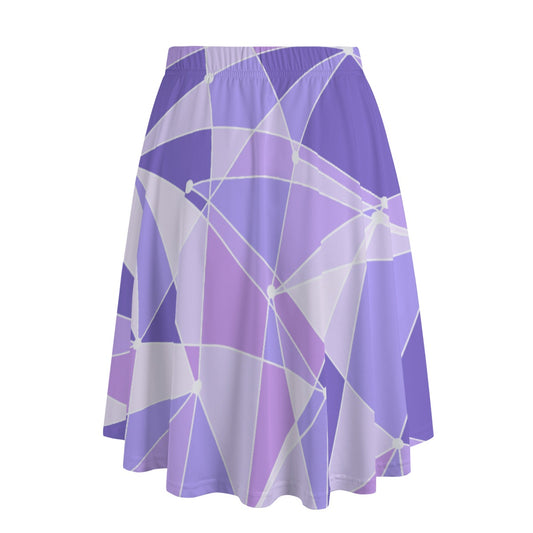 Geometric Purple Wall - Women’s Pocket Midi Skirt
