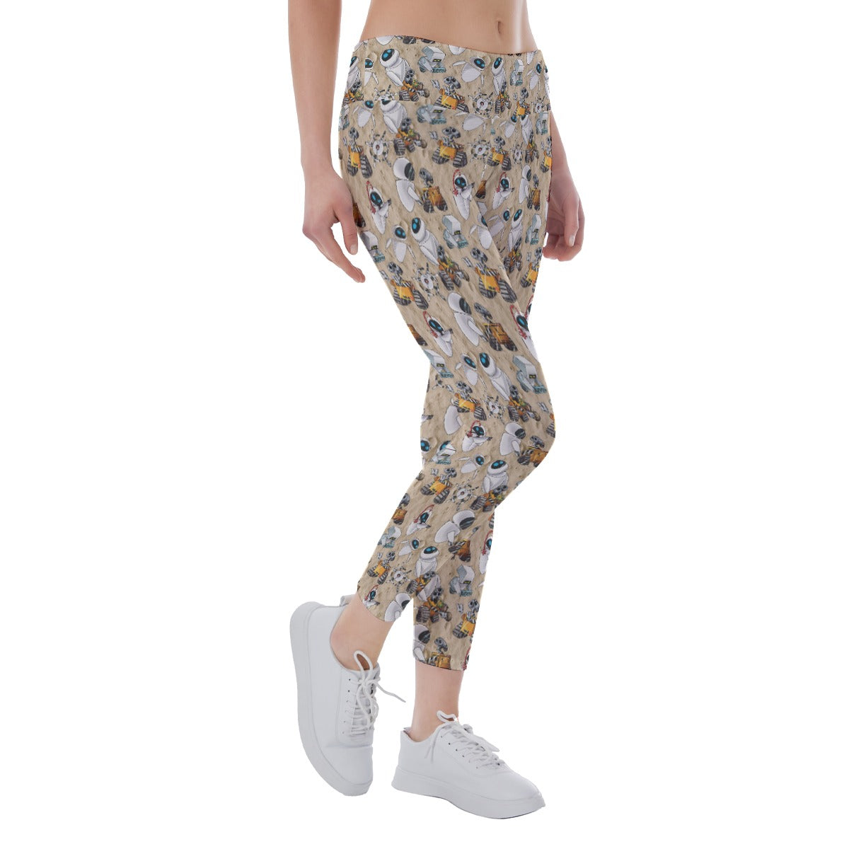 Robot Romance Sketchedched - Women's Yoga Leggings