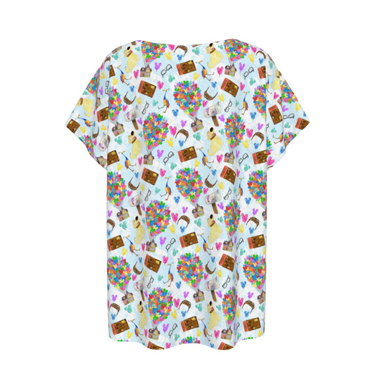 Up Adventure Icons - Women’s Relaxed Fit Scoop Tee