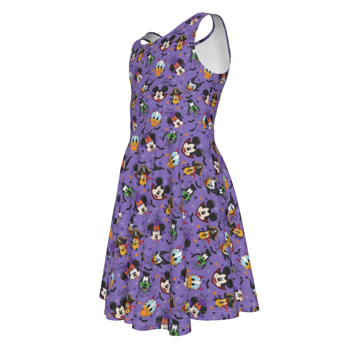 Halloween Friends in Costumeeads - Kid's Sleeveless Skater Dress