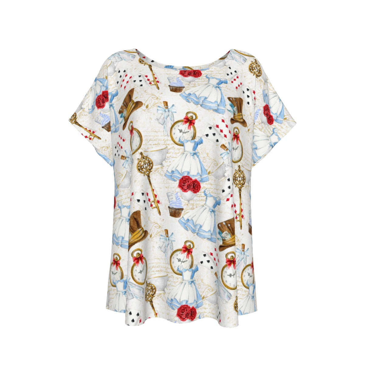 Curious Wonderland Icons - Women’s Relaxed Fit Scoop Tee