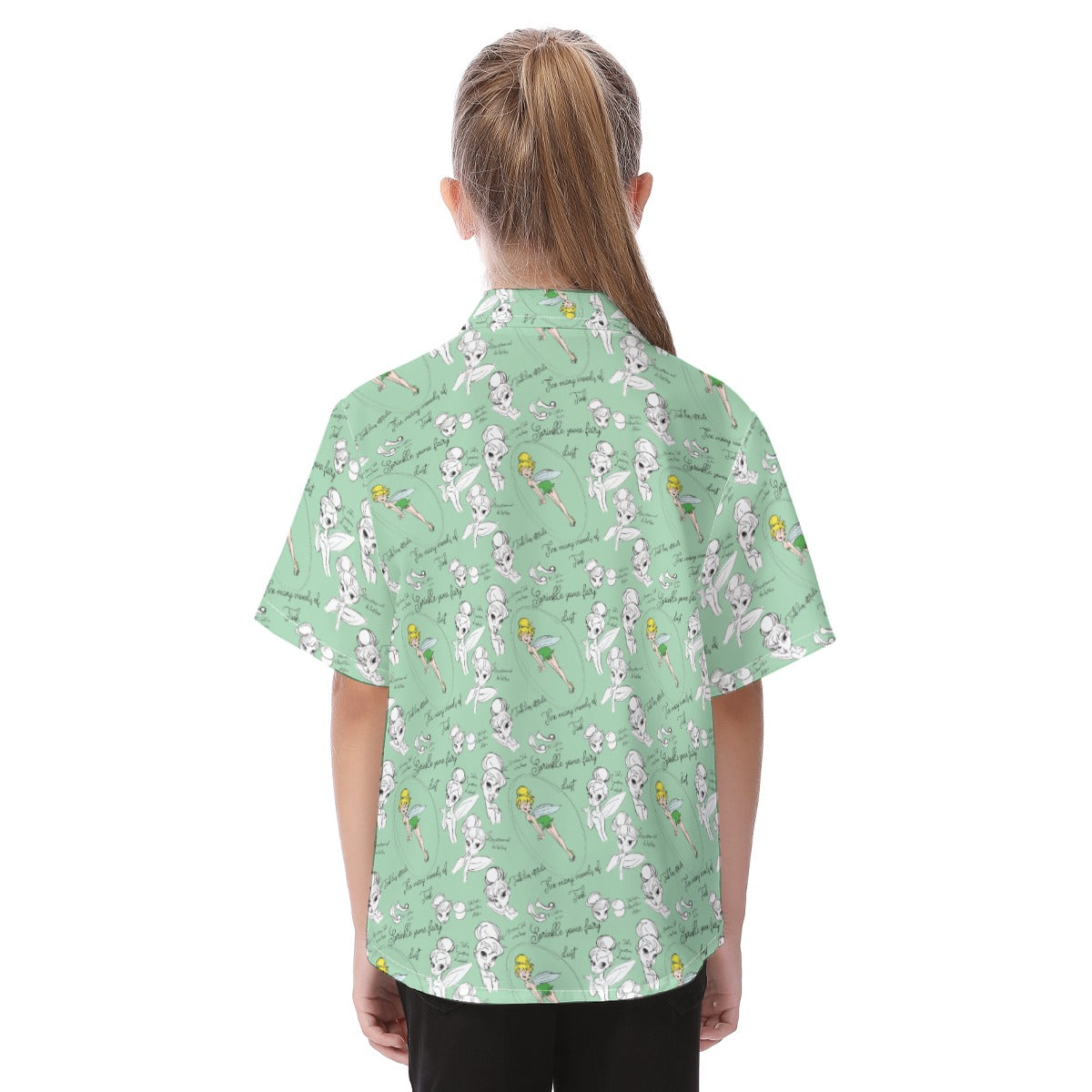 Drawing Pixie Fairy - Kid's Hawaiian Button Up Shirt