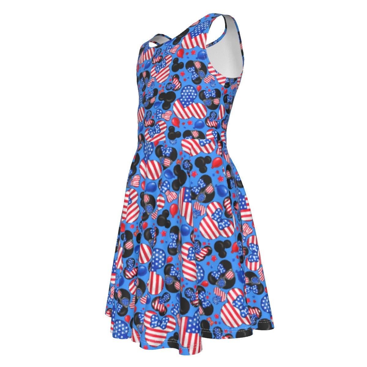 Mouse Fourth of July Celebration - Kid's Sleeveless Skater Dress