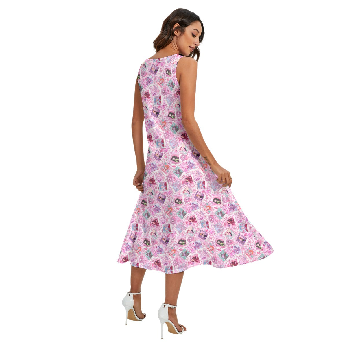 Poisoned Heart Villaintine - Women’s Diagonal Pocket Midi Dress