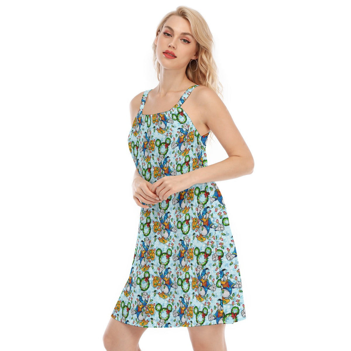 Duck’s Holiday Lights Tangle - Women’s Adjustable Sundress