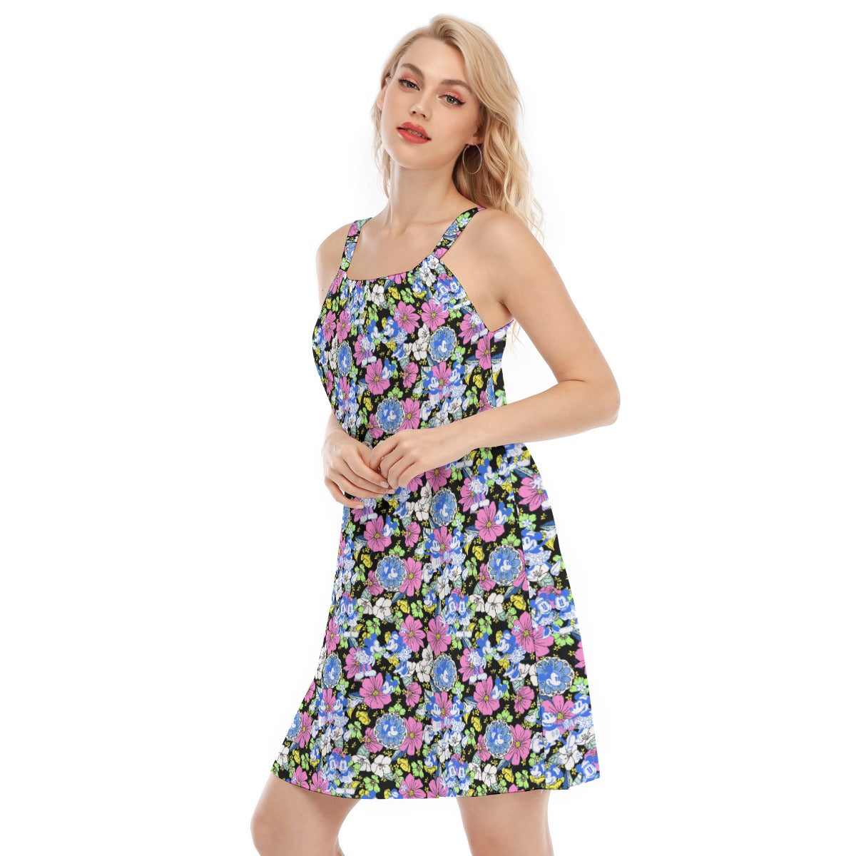 Garden Whimsy - Vintage Mouse Romance - Women’s Adjustable Sundress