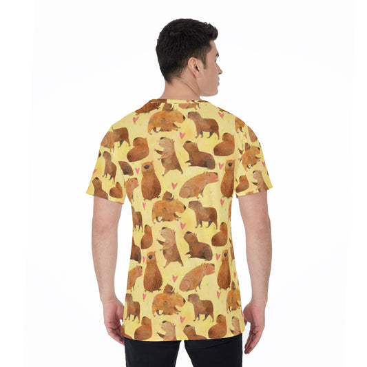 Capybara Love - Men's Short Sleeve T-Shirt