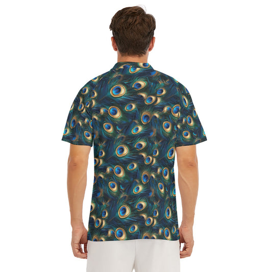 Animal Print - Peacock - Men's Polo Shirt