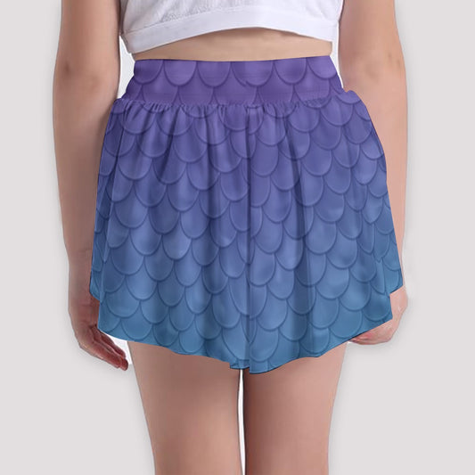 Dreamy Mermaid Scales - Girls’ Flowy Pocket Shorts
