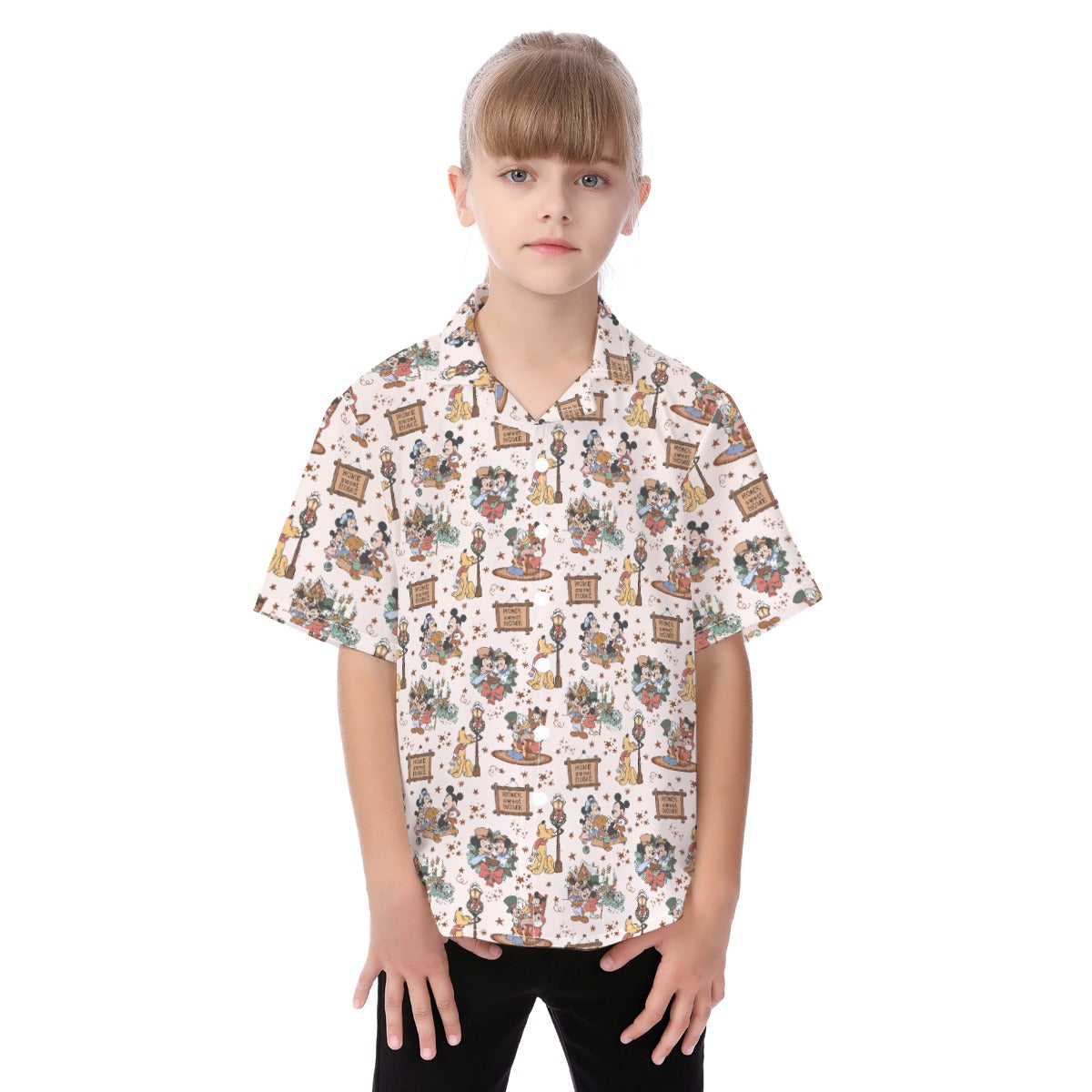 Victorian Holiday Celebration - Kid's Hawaiian Button Up Shirt