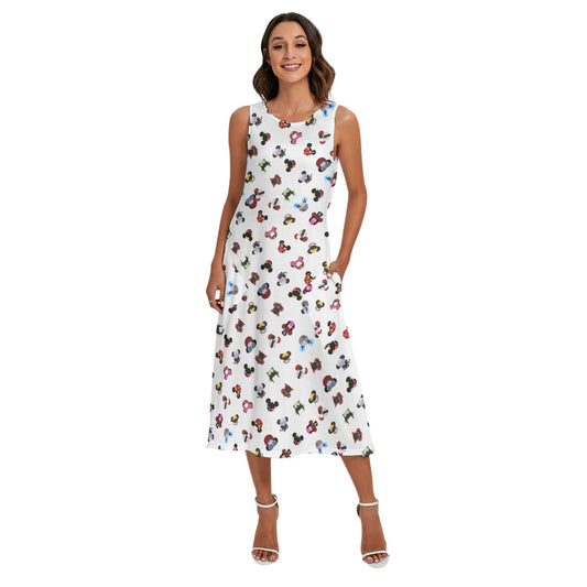 Wicked Mouse Ears - Women’s Diagonal Pocket Midi Dress