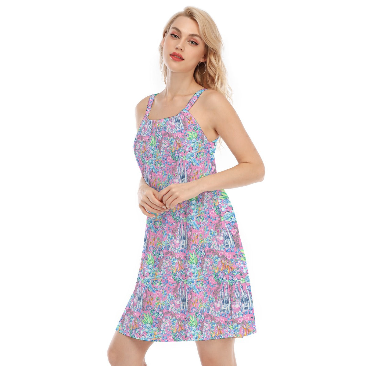 Bright Tropical Dreams - Enchanted Squeaky Helpers - Women’s Adjustable Sundress