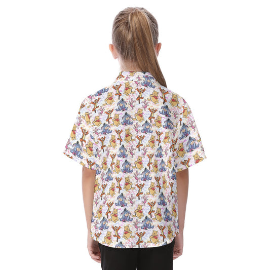 Beloved Forest Friends Sketch Autographs - Kid's Hawaiian Button Up Shirt