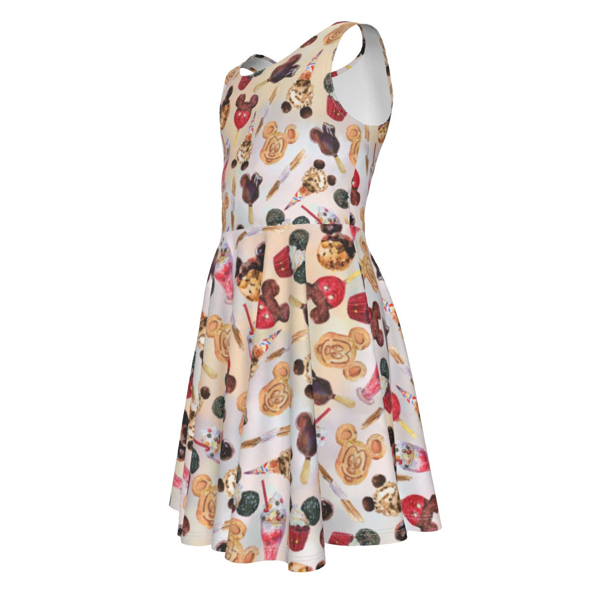 Mouse Snack Treats - Kid's Sleeveless Skater Dress