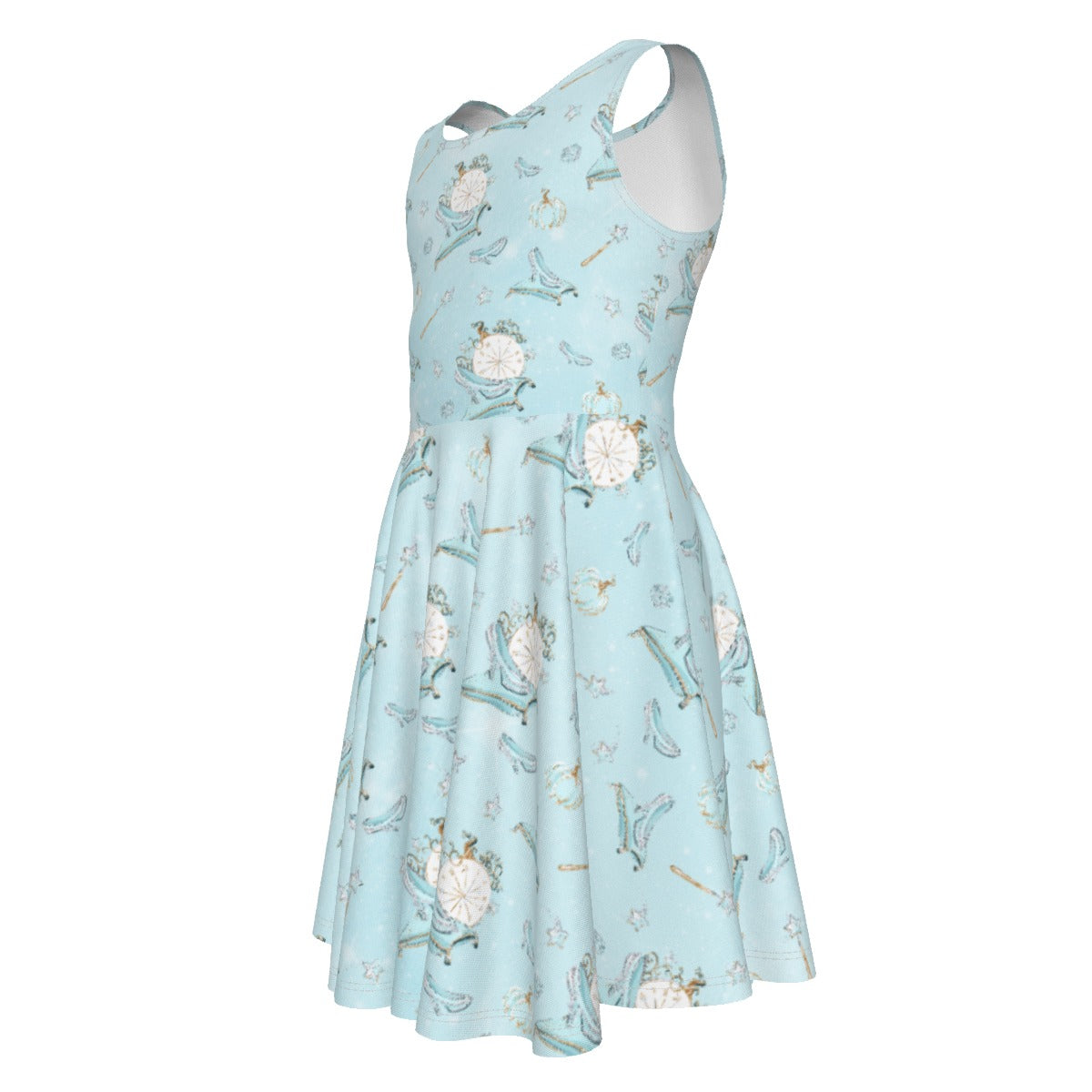 Enchanted Glass Slipper- Kid's Sleeveless Skater Dress