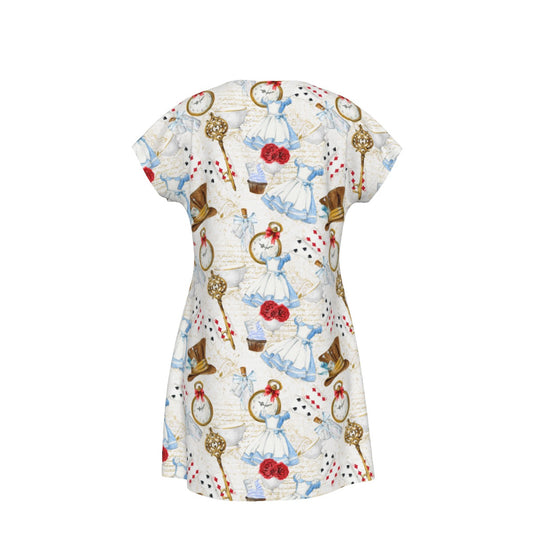 Curious Wonderland Icons - Women's T-Shirt Dress