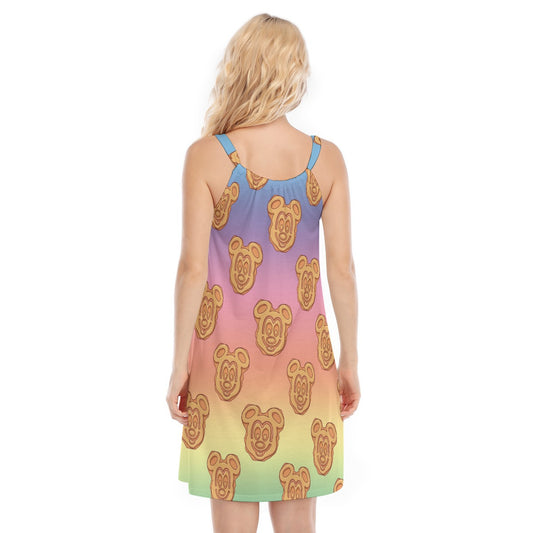 Rainbow Mouse Waffles - Women’s Adjustable Sundress