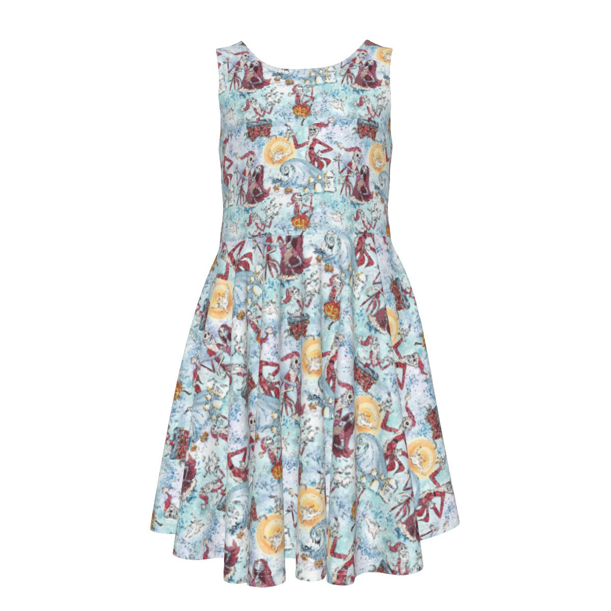 Santa Jack with Sally & Ghost DogZero - Kid's Sleeveless Skater Dress