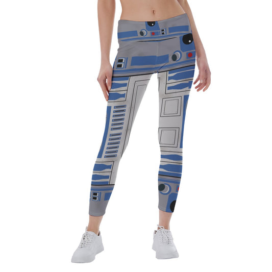 Little Blue Droid - Women's Yoga Leggings