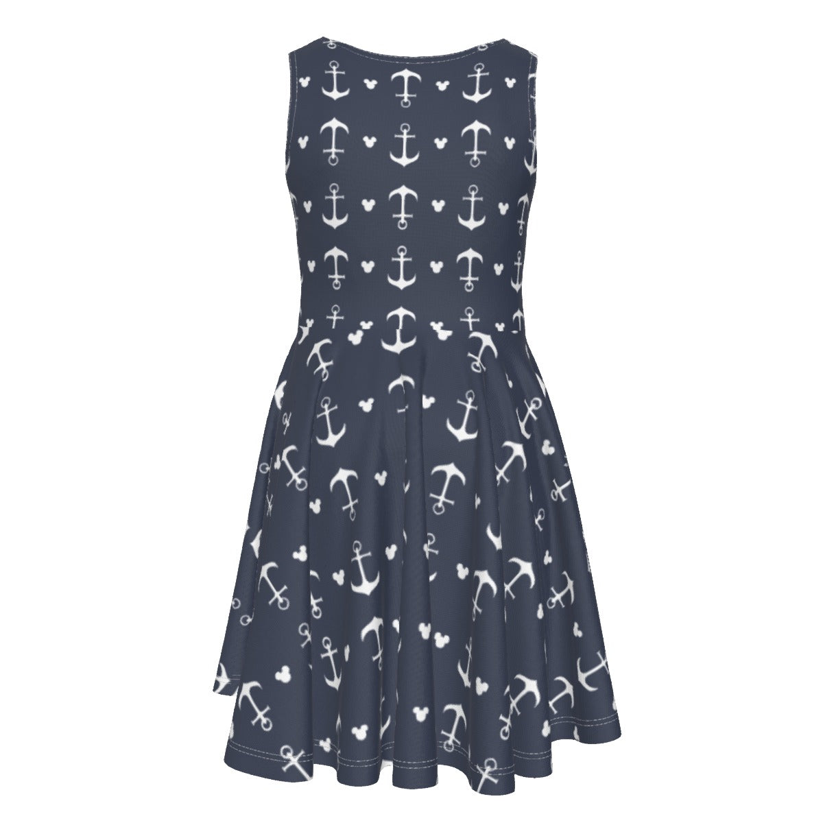 Anchors & Mouse Ears - Kid's Sleeveless Skater Dress