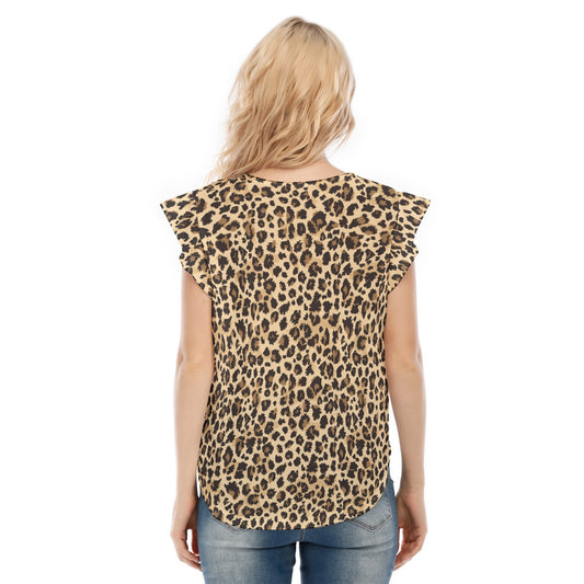 Animal Print - Cheetah - Women’s Flutter Sleeve Top