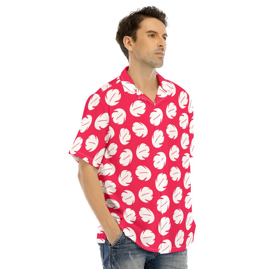 Island Leaf Print - Men's Hawaiian Button Up Shirt