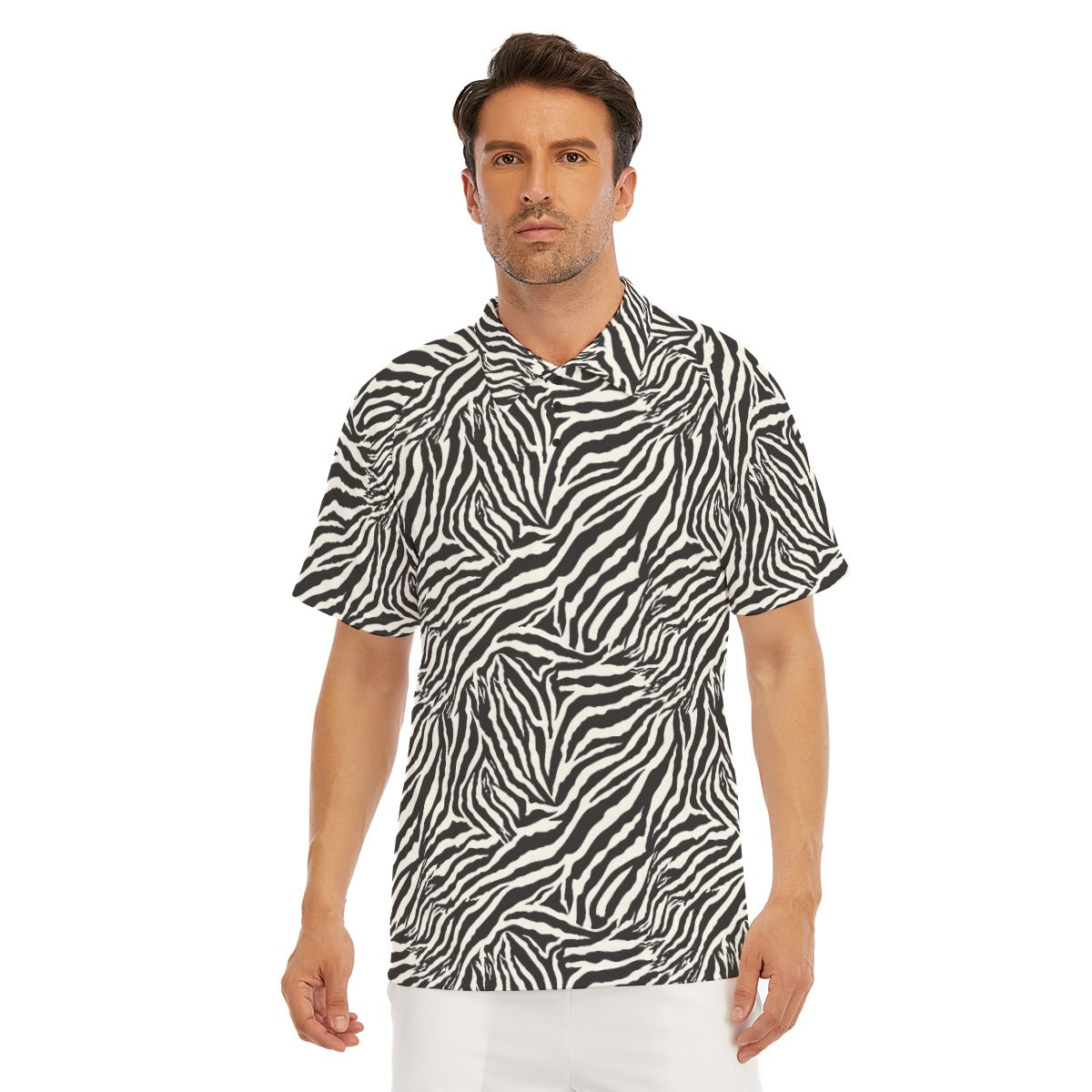 Animal Print - Zebra - Men's Polo Shirt