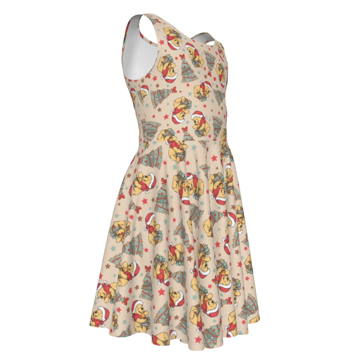 Cozy Bear Holiday Cheer - Kid's Sleeveless Skater Dress