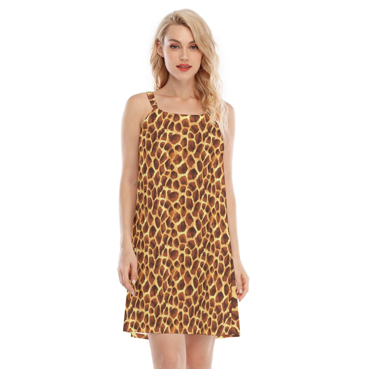 Animal Print - Giraffe - Women’s Adjustable Sundress