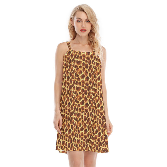 Animal Print - Giraffe - Women’s Adjustable Sundress