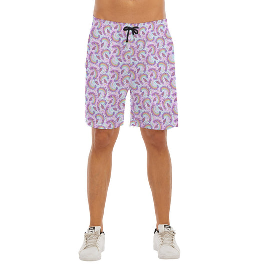 Monarch Butterflies & Rainbows - Men’s Pocket Beach Shorts