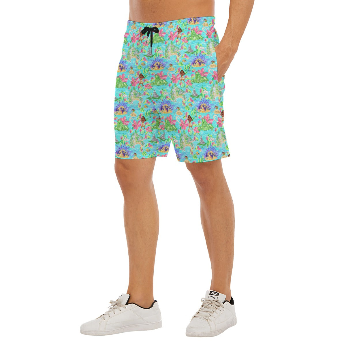 Tropical Island Paradise - Men’s Pocket Beach Shorts
