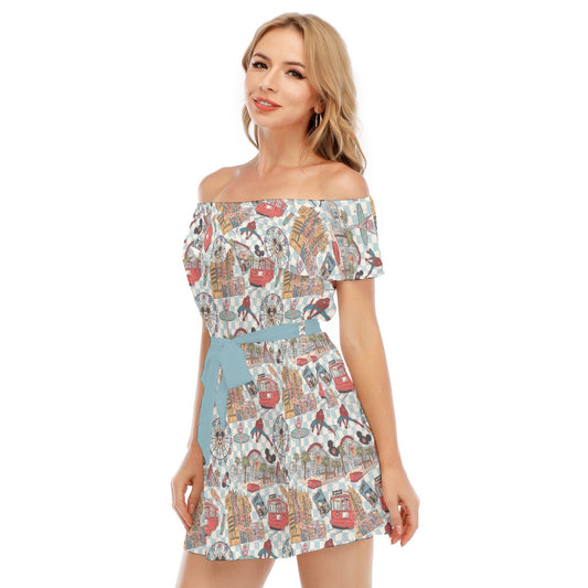 Revamped DCA - Women's Off-shoulder Ruffle Dress