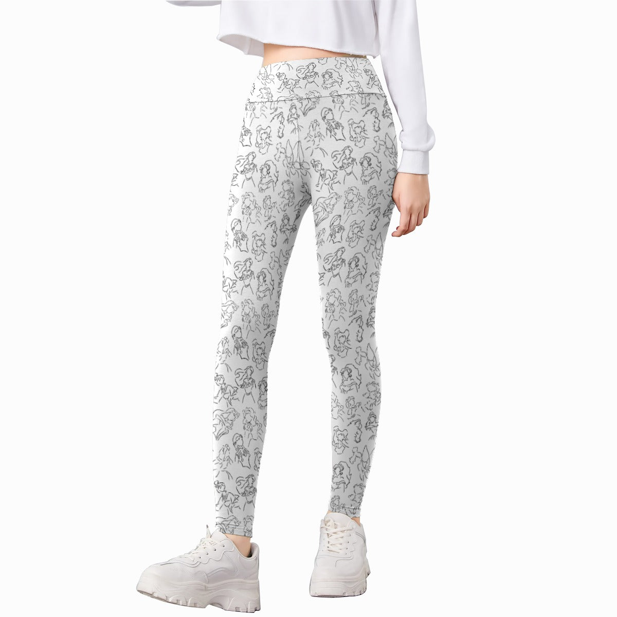 Monochrome Royal Silhouettes - Kid's Leggings