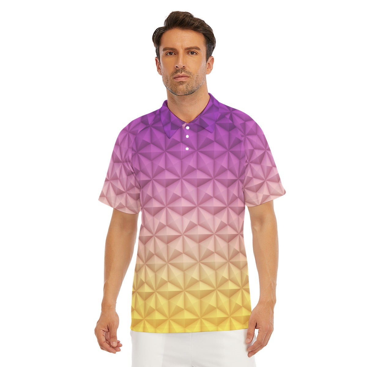 Geometric Spaceship Sphere - Men's Polo Shirt