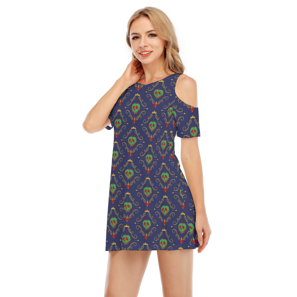 Poison Apple - Women's Cold Shoulder Cotton Dress