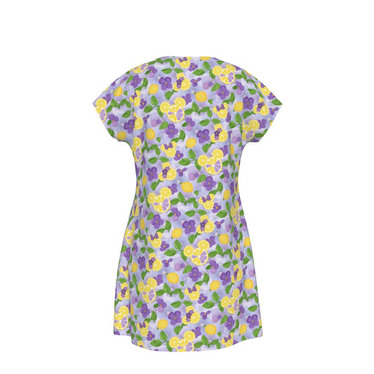 Vivacious Violet Lemonade - Women's T-Shirt Dress