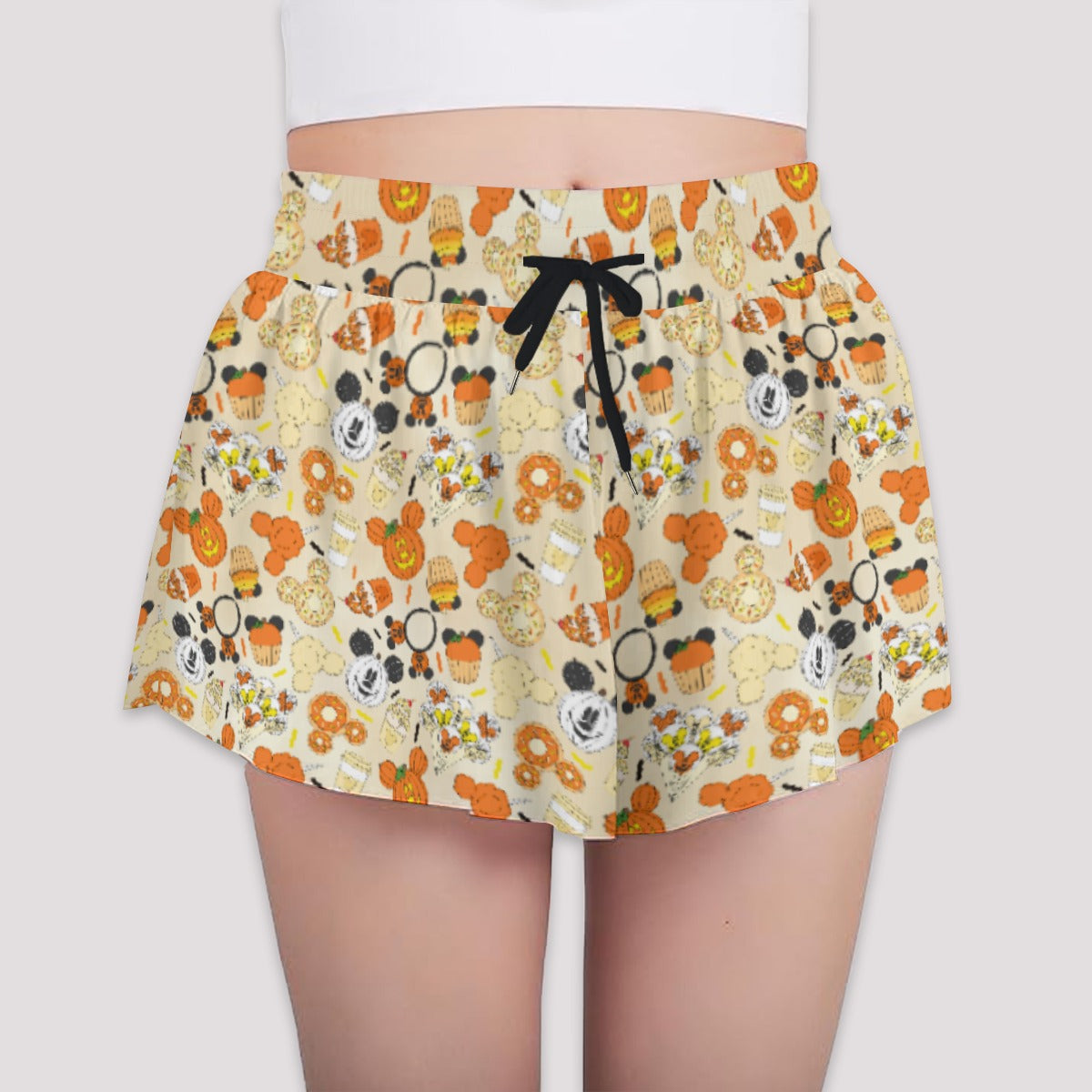 Halloween Snack Treats - Girls’ Flowy Pocket Shorts