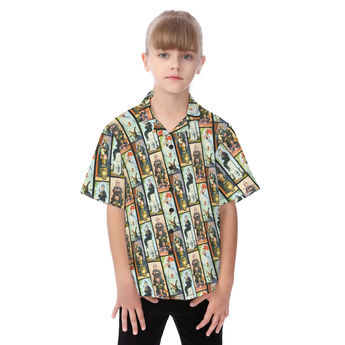 Stretch Room Portraits - Kid's Hawaiian Button Up Shirt
