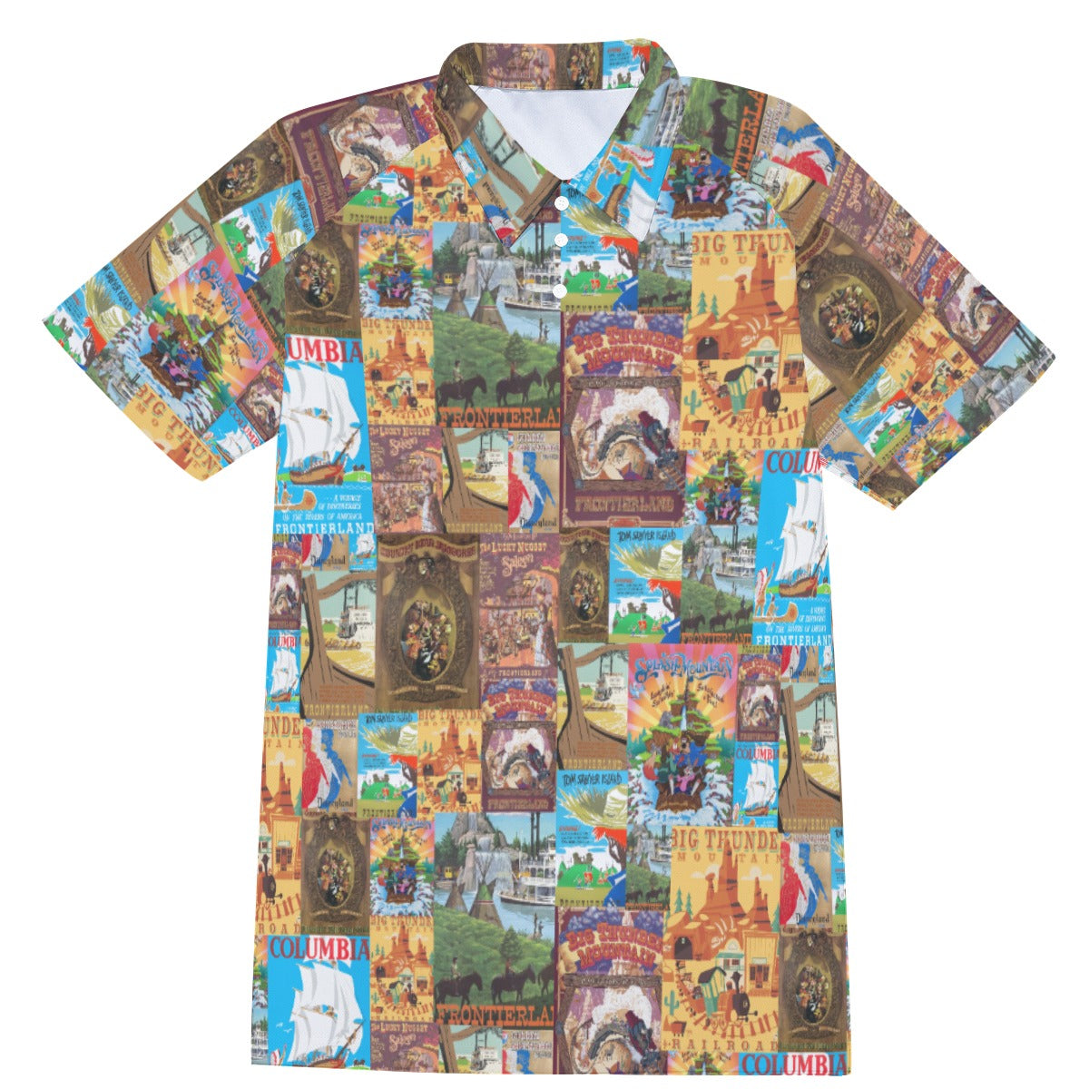 Vintage Frontier Ride Posters - Men's Polo Shirt