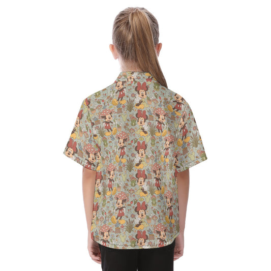 Woodland Frolics Cottagecorennie - Kid's Hawaiian Button Up Shirt