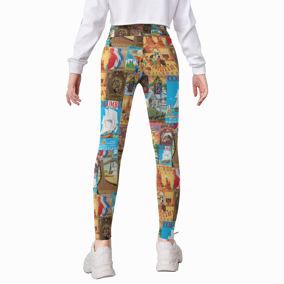 Vintage Frontier Ride Posters - Kid's Leggings