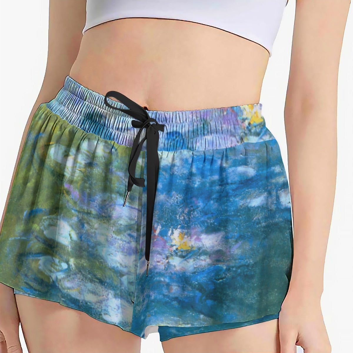 Monet Water Lillies - Women's Flowy Pocket Shorts